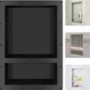 Suteck Shower Niche, 17" x 25" x 3.8" Tile Ready Recessed Shower Shelf for Bathroom Storage, Modern Bathroom Niche Rectangle Box for Organization