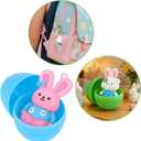 24 Pcs PreFilled Easter Eggs with Mini Resin Rabbit Animals Keychain Decoration Stuffed Toy Great for Kids Boys Girls Toddler Easter Basket Stuffers Egg Fillers