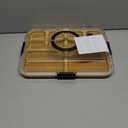 Charcuterie Board with Clear Lid, Travel Portable Cheese Board Charcuterie Boxes Cutting Boards for Kitchen, House Warming Gifts New Home, Gifts for Women (6 Compartments Black)