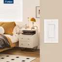 Amico 30 Pack Single Pole Light Switch with Wall Plate, UL Listed, 15A 120/277V, On/Off Rocker Paddle Interrupter Wall Switch, Grounding Screw, Residential Grade, Suitable for Home and Business, White