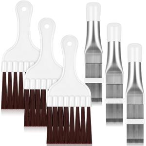 Boao Air Conditioner Condenser Fin Comb, Fin Cleaning Brush Air Conditioner Coil Cleaner Refrigerator Coil Cleaning Whisk Brush Evaporator Radiator Repair Tool(6 Pieces)