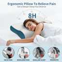 Cervical Neck Pillow for Pain Relief, Contour Memory Foam Pillows Ergonomic Pillow Orthopedic Cooling Pillow Bed Pillow Neck Support for Side Back Stomach Sleepers