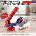 2 x Cherry Pitter - Makmzoon Cherries Pitter Tool | Stainless Steel Rods with Hand-held Push Design, Save Time & Space for Making Cherry Jam with Lock Design