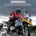 Justech Universal Motorcycle Windshield, Adjustable Wind Deflector Clip On Windshield Extension Spoiler Wind Air Deflector for Kawasaki BMW Triumph Motorbike-Transparent, Black Bracket
