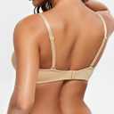 Wingslove Women's Push Up Bra Deep V Plunge Underwire T-Shirt Bra Multiway 2 Cups Up(Nude,36C)