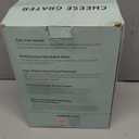 Rotary Cheese Grater with Handle: 5-in-1 Cheese Grater Hand Crank, Strong Suction Base for Fruit Vegetables Nuts with Blade Storage Box (White)