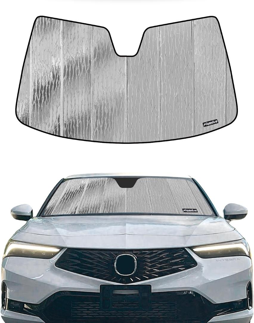 Pigenius Windshield Sun Shade for Acura Integra 2023-2026, Reversible Silver/Black