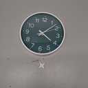 Roymnie Wall Clock, Silent Wall Clocks Battery Operated 8 Inch-Modern Non Ticking Analog Clock Decorative for Kitchen Office Bathroom Bedroom(Deep Green)
