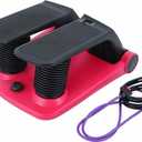 INTBUYING Stepper Climber Fitness Machine with Resistant Bands Portable Stair Stepper Exercise Equipment Low-Impact Cardio, Space-Saving, Height-Adjustable Comfortable Foot Pedals Exercise Machine