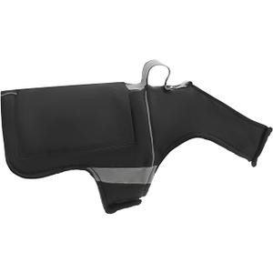 Dog Heated Warm Coat Jacket Pet Winter Black Vest Graphene Heat Lining Coat for Dogs Pet Outdoor Supplies(Not Included Batteries)(Small)