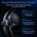 Steering Wheel Knob XL Stealth Black Edition, Heavy Duty No-Logo Spinner for Large Wheels (1.42"1.73"), Smooth Bearings, Comfortable Grip for Trucks, Vans, Pickups, SUVs, Tractors, & Forklifts