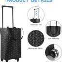 Foldable Shopping Trolley with Wheels - 2 in 1 Reusable Grocery & Travel Bag