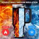 WWHSAl Girls Just Wanna Have Fun Neon Girl Tumbler  Bachelorette Party Girl Birthday Slumber Party Pajama Partys Girls Night Out Stainless Steel Insulated Travel Mug Trendy Gift for Teen 40oz