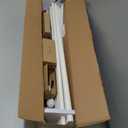 KAMANINA 1 Inch Double Curtain Rods for Windows 72 to 144 Inches (6-12 Feet), Ivory White Heavy Duty Double Curtain Rod, Telescoping Drapery Rod with Netted Texture Finials