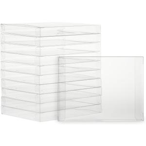 Juvale Boxes for Cards - 4.5 x 5.9 In, Clear, 50 Pack, Hinged A2 Storage - Notecard Packaging & Photo Storage Organizer - Card Boxes for Crafting, Stationery Packaging