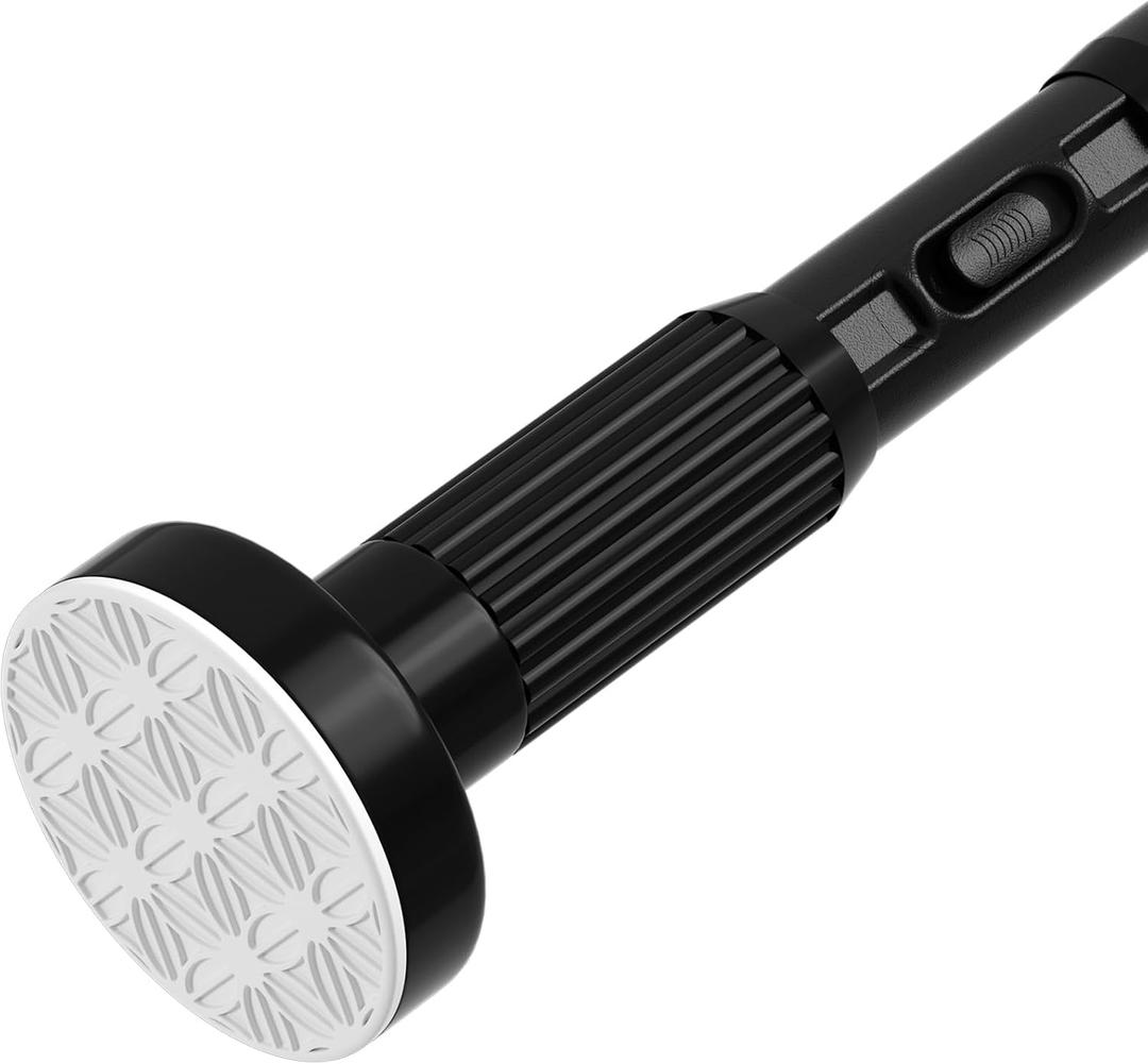 Black Tension Curtain Rods for Windows 41-146 Inches Heavy Duty Tension Rod Adjustable Curtain Rods No Drilling for Bathroom Living Room Outdoor Patio Hold Up Blackout Curtains and Non Slip