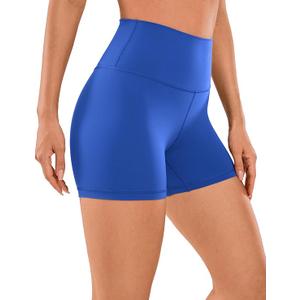 Women's Naked Feeling Biker Shorts - 4 Inches High Waist Yoga Workout Running Gym Spandex XS
