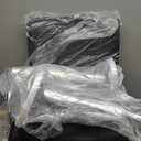 DUMOS Bar Stools Set of 2, Armless Adjustable Swivel Barstools, PU Leather Hydraulic Kitchen Counter Height Bar Stools, Thickened Seat Cushion Square Island Barstools with Back, Inky