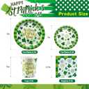 St Patricks Day Party Decorations Set Serve 24, St Patricks Day Party Supplies Kit Includes Green Shamrocks Disposable Dinner Plates, Dessert Plates, Napkins, Cups for Green Irish Party Decorations