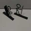 Metal Bookends People Bookends Decorative Cute Book Ends for Shelves Bookshelf Home Office Desk Reading Decor Bookshelf Decor for Book Lovers Gift