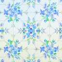 SOMWISE Frosted Glass Window Privacy Film with Tools, Heat Blocking, Anti-UV, Anti-Glare, Static Cling, Decor for Home Bathroom Door, Renter Friendly, Removable, Reusable, Blue 35Inchx78.5Inch