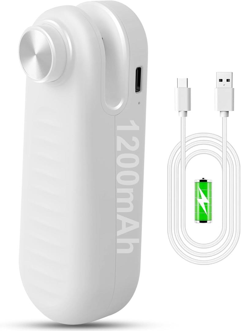 2 in 1 Mini Bag Sealer, Bag Sealer Heat Seal with Cutter, USB C Rechargeable Chip Bag Sealer Heat Seal, Portable Bag Resealer for Plastic Bags Snacks & Food Storage, Ivory White