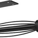 Paper Towel Holder Under Cabinet, Single Hand Operable Wall Mount with Damping Effect, Self-Adhesive or Drilled for Kitchen Bathroom, Black (Black)