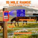 12KV Electric Fence Charger, 15 Miles 3 Joules Electric Fence Kit | Waterproof, Large LED Display, Flip Design, for Livestock Predator Protection, Farm Animals Pets Poultry Ranches Gardens