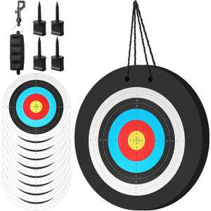 Gemscream 24" Foam Archery Bow & Arrow Target for Backyard, Round