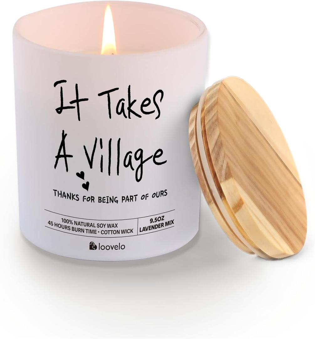 Teacher Gifts Appreciation Thank You Gifts for Nanny Caregivers Parents Coach Scented Candle Home Office Jar Candles Sage Floral Lavender Scent Soy Wax 9.5 oz