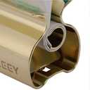 XYKEEY Toothpaste Tube Squeezer - Set of 2 Toothpaste Squeezer Rollers, Metal Toothpaste Tube Wringer Seat Holder Stand (Gold)