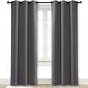 NICETOWN Gray Curtain Blackout Drape Panel 3 Pass Microfiber Noise Reducing Thermal Insulated Window Drapery with Grommet (Single Panel, 42 x 84 inch, Grey)