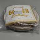 100Pcs Happy Golden Birthday Party Decorations White Gold Glitter Disposable Paper Plates Napkins Golden Birthday Girls Boys Men Tableware Set for 25 Guests Gold Baby Shower Party Supplies Favors