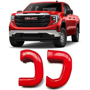 Tow Hook Covers for GMC Sierra 1500 2019-2026 Vertical Tow Hooks, Hitch Cover Front Customized Car Tow Hooks Compatible with GMC Sierra 1500 2019, 2020, 2021, 2022, 2023, 2024, 2025 Accessories (Red)