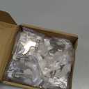 HOMOTEK 20 Pack Hinge Pin Door Stopper, Hinge Stops for Top of Door, Adjustable Deluxe Heavy Duty Door Stop 2-1/2x1-3/4 inch, with White Rubber Bumper Tips, Satin Nickel