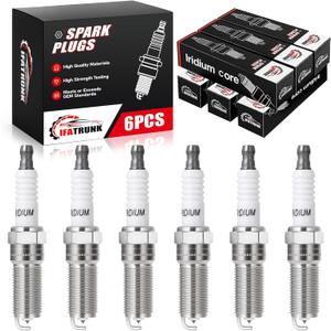 Iridium Spark Plugs 6 Pack Compatible with Chevrolet Silverado 1500 Express 2500 3500 Trailblazer, GMC Envoy Sierra Savana, Buick Rainier, Isuzu Ascender, Saab 9-7x, Replaces 91418, ILTR5E11, 41-114