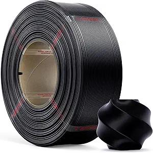 MarsWork PLA Filament 1.75mm PLA 3D Printer Filament(Refill),1kg Refill for Reusable Spools(2.2lbs),Premium Quality 3D Printing Filament for Bambu lab 3D Printers,Black