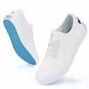 JENN ARDOR Women's Stylish Slip On Sneakers No Laces Elastic Low Top Canvas Sneakers Trendy Flats Comfortable Casual Walking Shoes (Size 9)