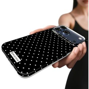 Compatible with iPhone 17 Pro Max Case, with Polka Dot Aesthetics Design Simple Case for Women Girl, Cute Fashion Soft TPU Slim Protection Phone Case for iPhone 17 Pro Max 6.9'' - Black