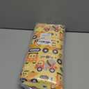 Toddler Booster Seat for Dining Table,4 Inches Washable Double Safer Straps Non-Slip Bottom Booster Seat Dining for Kids, Portable Travel High Density Sponge Detachable Increasing Cushion for Child (Yellow-Engineering vehicle)