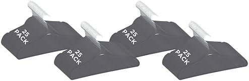 Simplify Slim Velvet Clothes Hangers | 100 Pack | Non-Slip | Shirts | Suit | Pants | Dresses | Garments | Closet Storage & Organization | Durable | Grey