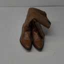 mysoft Women's Cowboy Boots Mid Calf Cowgirl Embroidered Western Pointed Toe Chunky Heel Pull On Knee High Boots 9.5