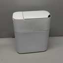 MOPUP Bathroom Trash Can, Automatic Bagging Garbage Can, 3.5 Gallon Slim Smart Small Plastic Trash Bin, Narrow Motion Sensor Trash Can for Bedroom, Office White