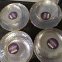 Organic Hammered Clear Gold Rim Combo 7"+10" Case of 128 (4 packs x 32)