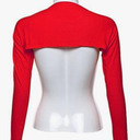 Bolero Shrugs for Women Long Sleeve Arm Sleeves Hijab Accessories, Large, Red