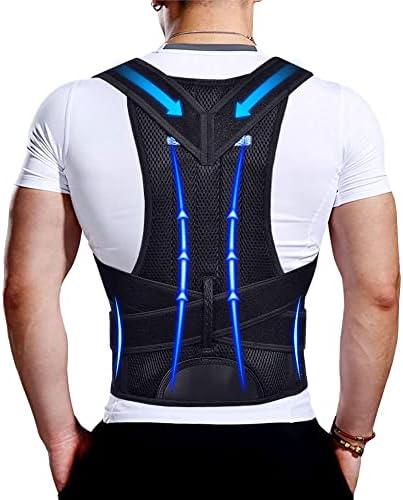 Upgraded Posture Corrector Back Brace for Men and Women, New Version Lumbar Support for Posture Improving and Pain Relief, Full Back Support for Neck, Shoulder, Waist Pain Small