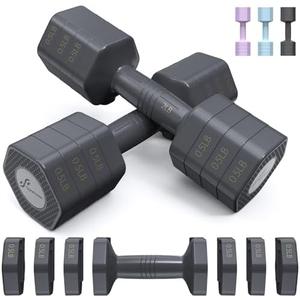 Adjustable Dumbbells Hand Weights Set: Sportneer 4 In 1 Weight Each 2lb 3lb 4lb 5lb Free Weights Dumbbells Set for Women Fast Adjust Dumbbell Set for Men Home Gym Workout Strength Training Exercise