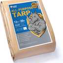 GUARD SHIELD Beige Tarp 12x20 Feet Large Tarps Heavy Duty Outdoor Tarpaulin Cover 12mil