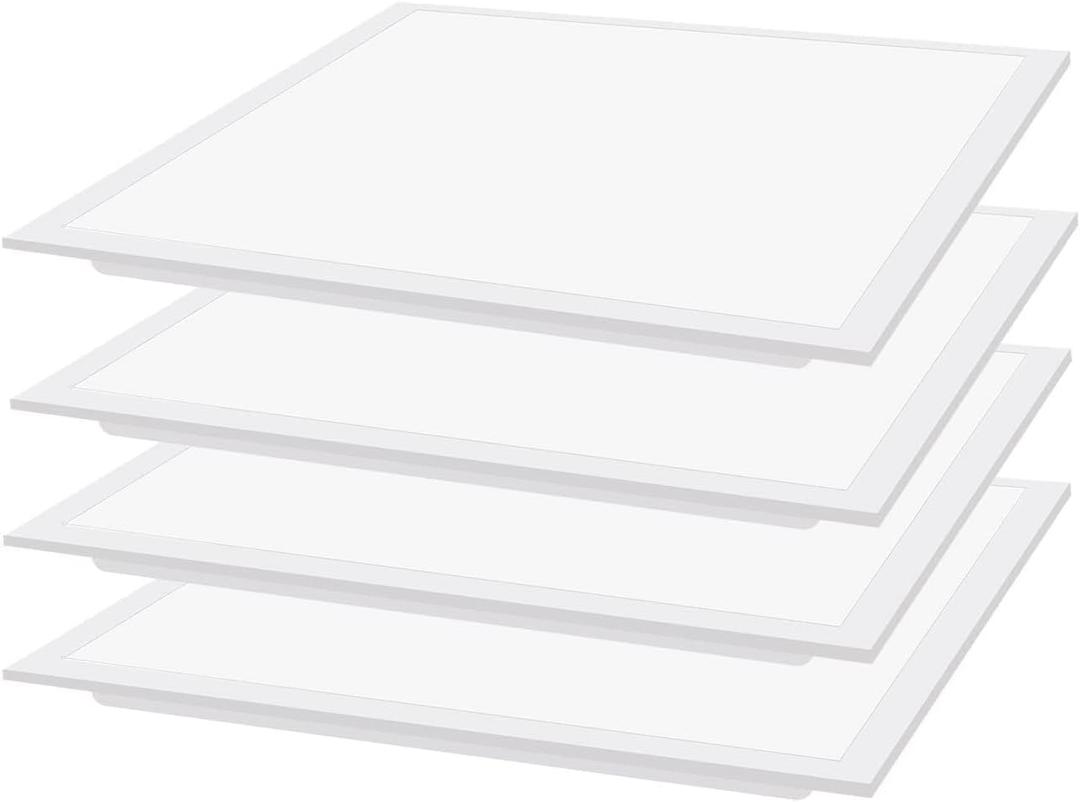 2X2 LED Flat Panel Light Drop Ceiling Office Fixture,5000K Recessed Edge-Lit 0-10V Dimmable LED Flush Mount Ceiling Light, 5800 lumens 2x2 Troffer Lights for Kitchen,ETL