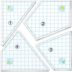 Jutom Quilting Templates Set Acrylic Cutting Templates for Quilting Sewing Machine Ruler DIY Hand Patchwork Stencils for Cutting Patterns